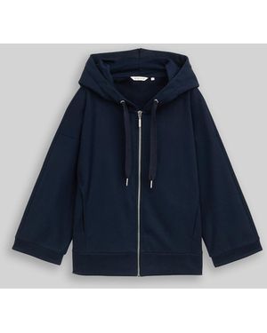 Tom Tailor Hoodie Sweatweste mit Fledermausärmeln - Blau