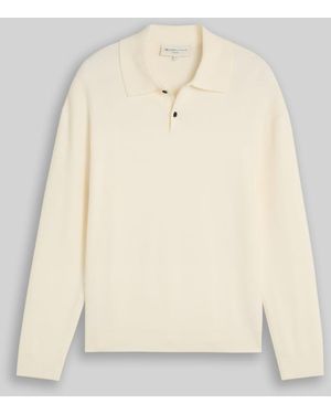 Tom Tailor DENIM Relaxed Fit Strickpullover mit Polokragen - Natur