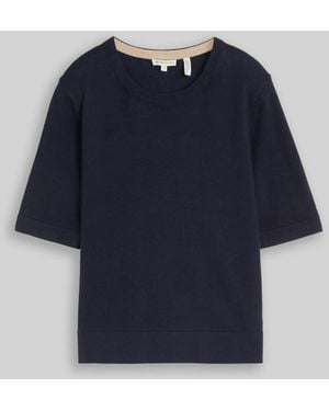 Tom Tailor Strickpullover mit Seidenanteil - Blau