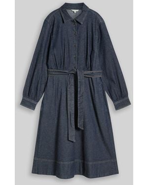 Tom Tailor Loose Fit Jeanskleid mit Gürtel - Blau