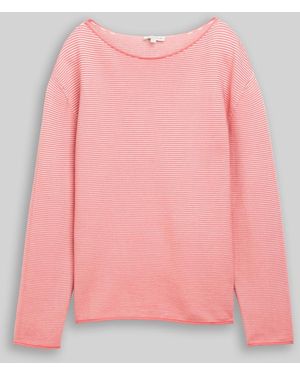 Tom Tailor Strickpullover aus Baumwolle - Pink