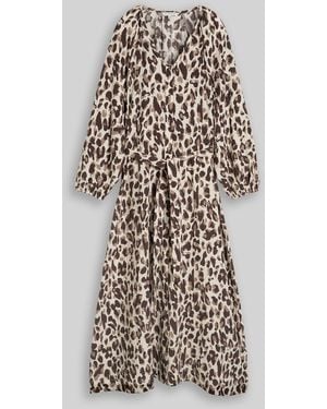 Tom Tailor Maxi-Kleid mit Leo-Print - Weiß