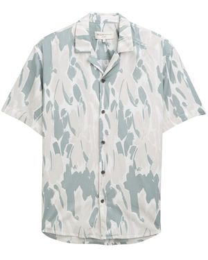 Tom Tailor DENIM Relaxed Fit Kurzarmhemd im Hawaii-Look - Grau