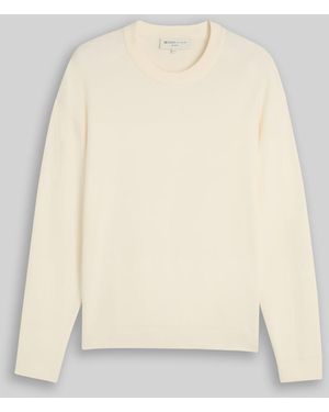 Tom Tailor DENIM Basic Strickpullover mit Rundhalsausschnitt - Natur