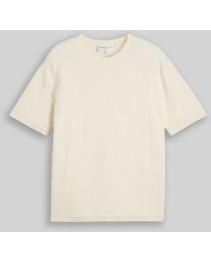 Tom Tailor DENIM Relaxed Fit Strickpullover aus Baumwolle - Natur