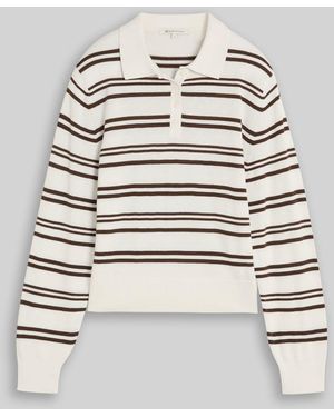 Tom Tailor DENIM Strickpullover mit Polokragen - Weiß