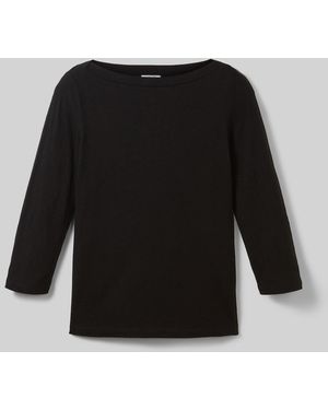 Tom Tailor Longsleeve mit 3/4-Arm aus Baumwolle - Schwarz