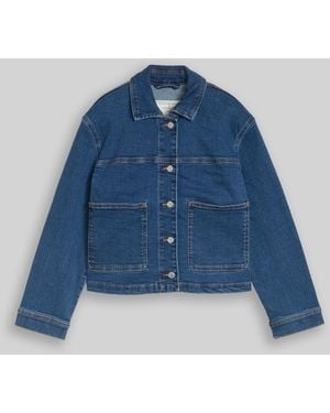 Tom Tailor Mädchen Cropped Jeansjacke mit Stretch - Blau
