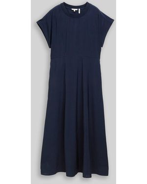 Tom Tailor Midi-Kleid mit Eingriffstaschen - Blau