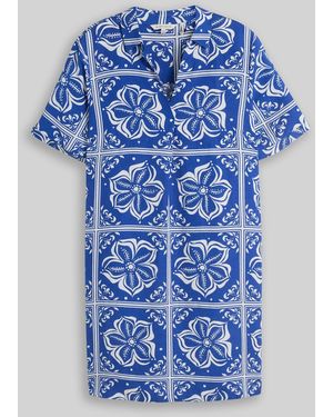 Tom Tailor Plus Size - Kleid mit Leinenanteil - Blau