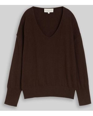 Tom Tailor Oversize Strickpullover mit Kaschmir-Anteil - Braun