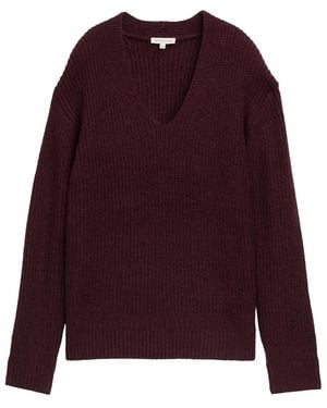 Tom Tailor Strickpullover mit V-Ausschnitt - Lila