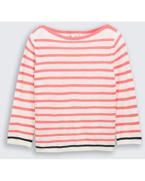 Tom Tailor Strickpullover mit Streifenmuster - Pink