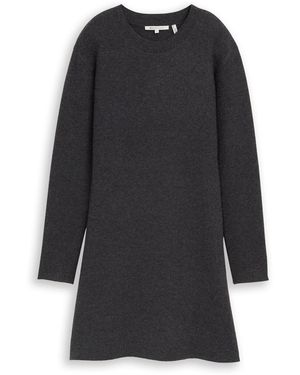 Tom Tailor DENIM Mini Skater Strickkleid - Schwarz