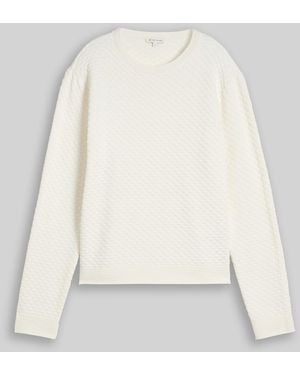 Tom Tailor Strickpullover mit Struktur - Weiß