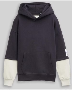 Tom Tailor Jungen Oversize Hoodie Sweatshirt im 2-in-1-Look - Blau