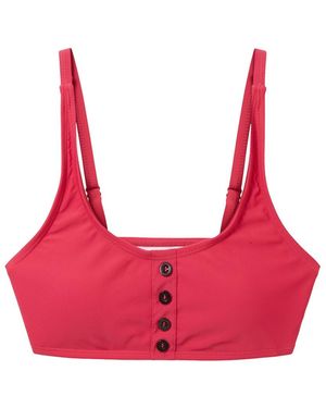 Tom Tailor Bikinitop mit Zierknöpfen - Pink