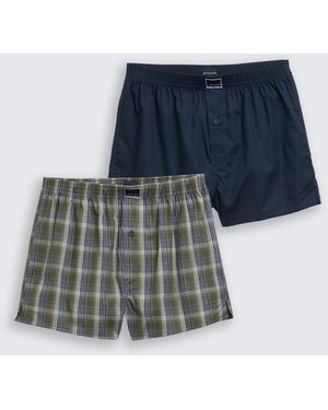 Tom Tailor Boxershorts mit Karomuster im 2er-Pack - Blau