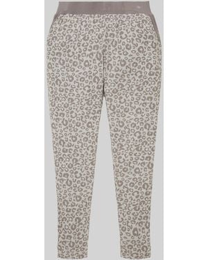 Tom Tailor Pyjama-Hose mit Leo-Print - Grau