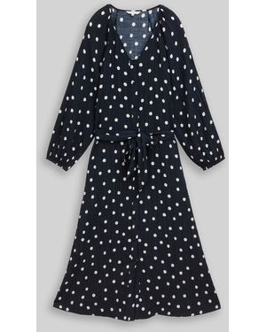 Tom Tailor Maxi-Kleid mit Punktemuster - Blau