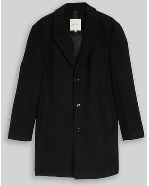 Tom Tailor DENIM Relaxed Fit Wollmantel mit Reverskragen - Schwarz
