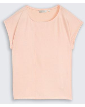 Tom Tailor DENIM Loose Fit T-Shirt mit Streifenmuster - Pink