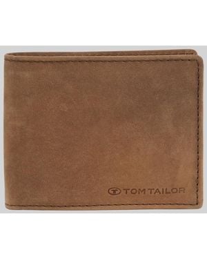 Tom Tailor TTRON Brieftasche aus Leder - Braun