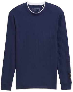 Tom Tailor DENIM 2-in-1 Langarmshirt - Blau