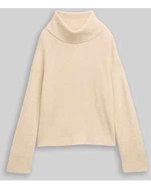 Tom Tailor Oversize Rollkragenpullover - Natur