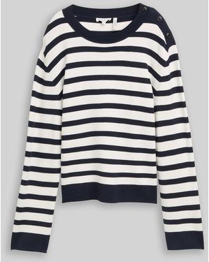 Tom Tailor Strickpullover mit Streifenmuster - Blau