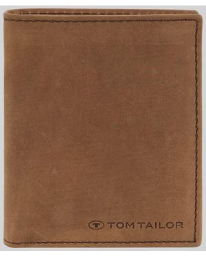 Tom Tailor TTRON Brieftasche aus Leder - Braun