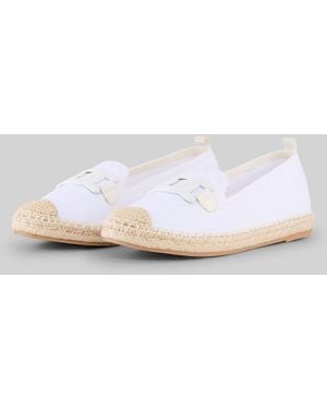 Tom Tailor Flache Espadrilles mit Kontrastnähten - Weiß