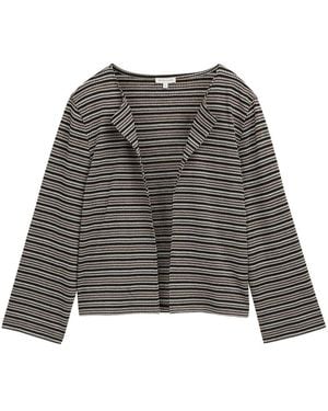 Tom Tailor Boxy Fit Jacquard Cardigan - Grau