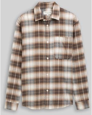 Tom Tailor DENIM Relaxed Fit Hemd mit Karomuster - Natur
