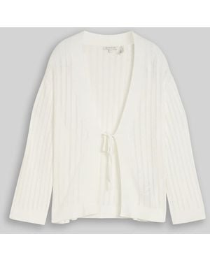 Tom Tailor Cardigan mit Schleifendetail - Weiß