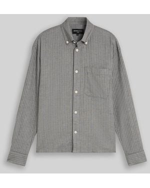 Tom Tailor DENIM Loose Fit Hemd aus Baumwolle - Grau