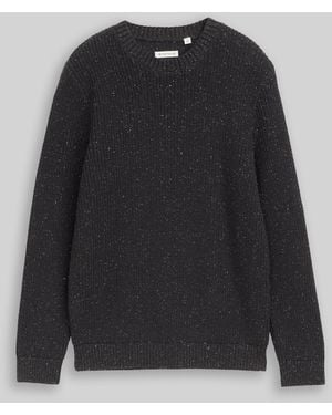 Tom Tailor Jungen Strickpullover in Melange-Optik - Schwarz