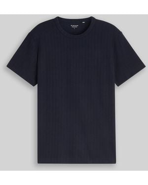 Tom Tailor T-Shirt mit Waffelstruktur - Blau
