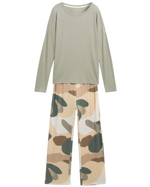 Tom Tailor Pyjama-Set mit Muster - Weiß