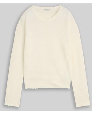 Tom Tailor DENIM Relaxed Fit Strickpullover - Weiß