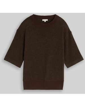 Tom Tailor Cosy Strickpullover mit Alpaka-Anteil - Braun