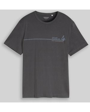 Tom Tailor T-Shirt mit Print - Grau