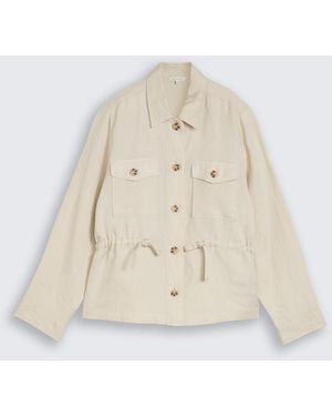 Tom Tailor Regular Fit Jacke mit Leinenanteil - Weiß