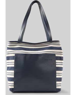 Tom Tailor TTELODIE M Shopper mit Streifenmuster - Blau