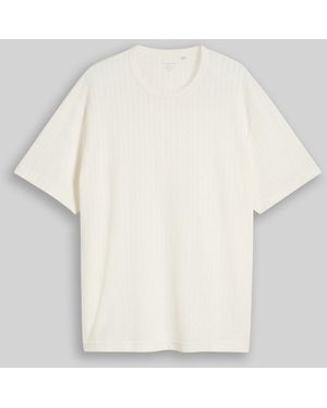 Tom Tailor Plus Size - T-Shirt mit Waffelstruktur - Weiß