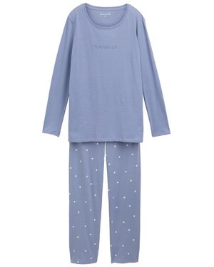 Tom Tailor Pyjama-Set mit Punktemuster - Blau