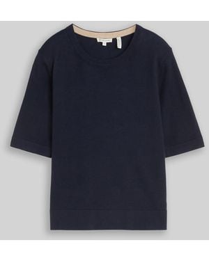 Tom Tailor Strickpullover mit Seidenanteil - Blau