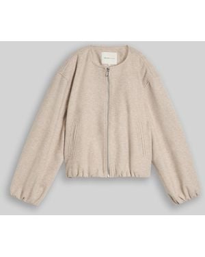 Tom Tailor DENIM Blouson Jacke in Melange-Optik - Natur
