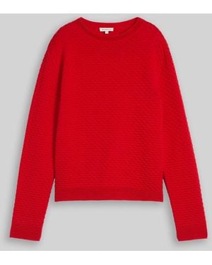 Tom Tailor Strickpullover mit Struktur - Rot
