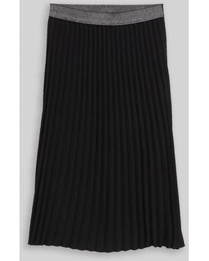 Tom Tailor Plissee Midi-Rock mit Glitzer-Detail - Schwarz